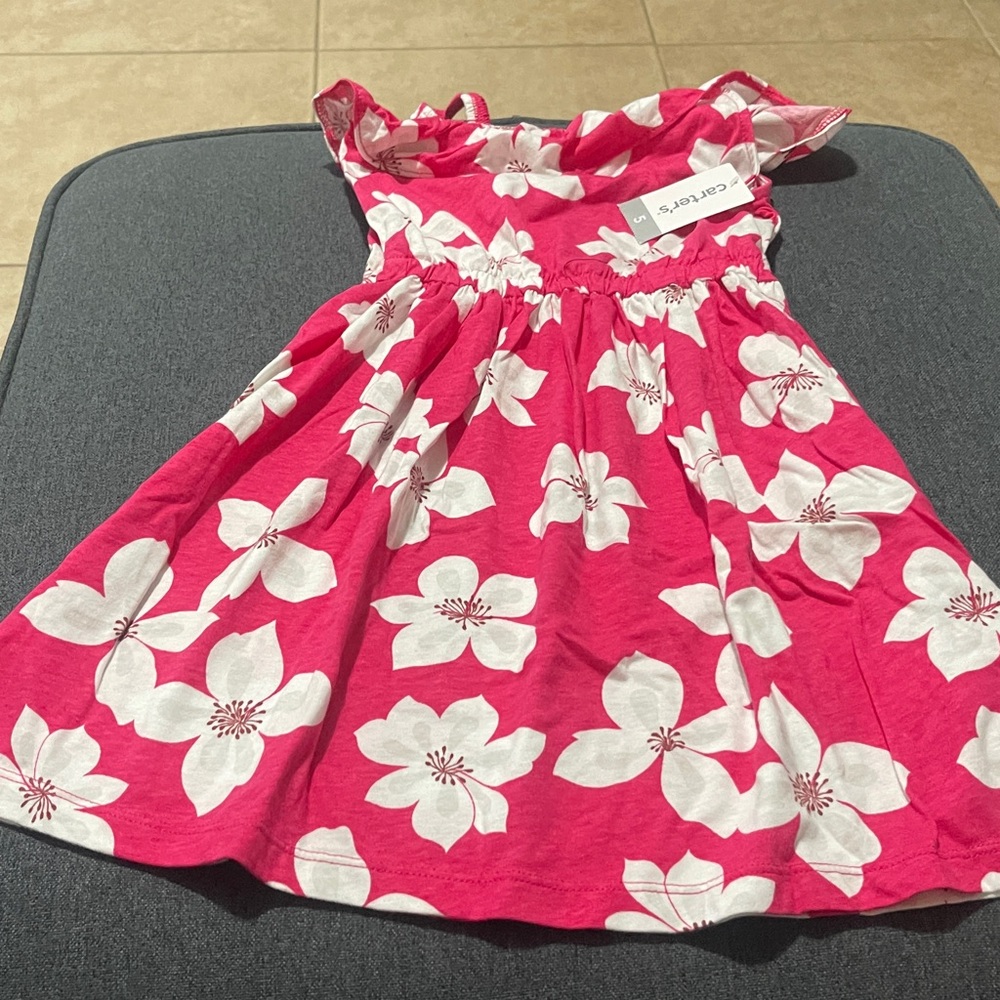 Carter's Pink and White Floral Dress